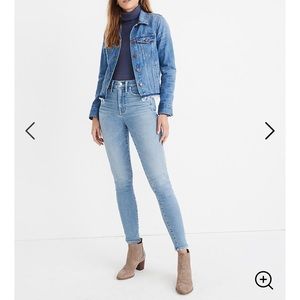 10 inch high rise light wash jeans